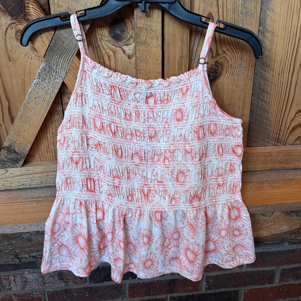 SO Coral Floral Tank Top
